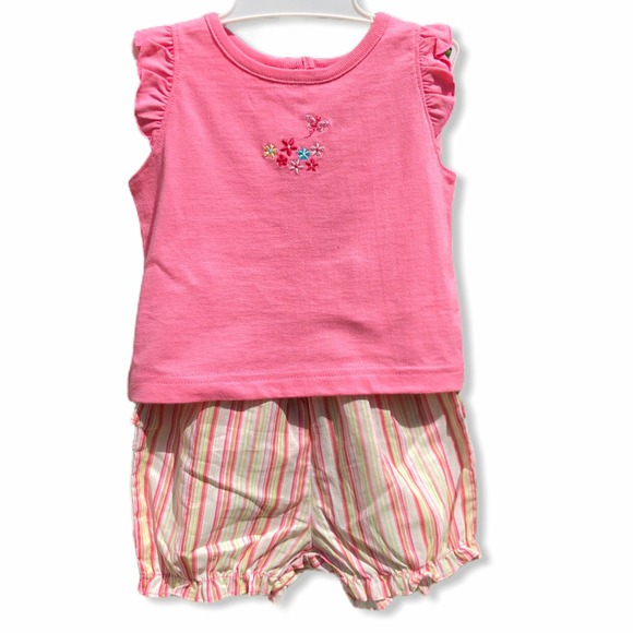 Agabang Other - NWT 24 Month Embroidered Flower Butterfly Tee Striped Panty Toddler Infant Girls